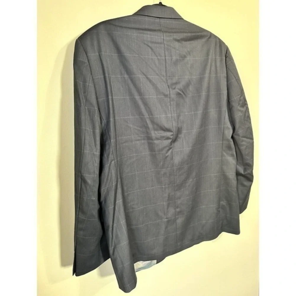 Andrew Fezza Men's‎ Blazer Sport coat Jacket  armpit to armpit 45 inches Blue